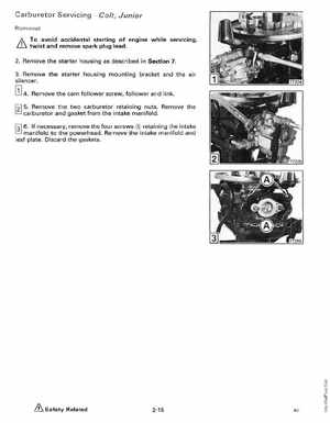 1990 Johnson Evinrude "ES" Colt/Junior thru 8 Service Manual, P/N 507870, Page 73