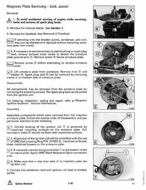 1990 Johnson Evinrude "ES" Colt/Junior thru 8 Service Manual, P/N 507870, Page 125