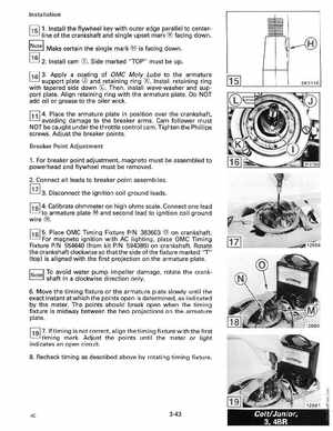 1990 Johnson Evinrude "ES" Colt/Junior thru 8 Service Manual, P/N 507870, Page 128