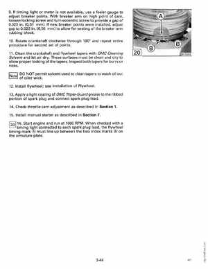 1990 Johnson Evinrude "ES" Colt/Junior thru 8 Service Manual, P/N 507870, Page 129