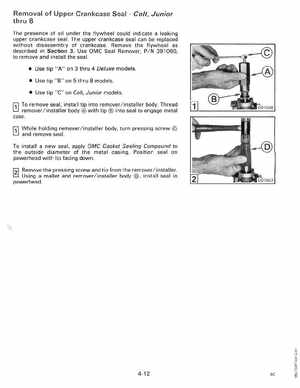 1990 Johnson Evinrude "ES" Colt/Junior thru 8 Service Manual, P/N 507870, Page 141