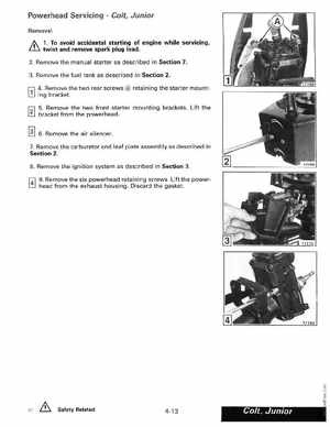 1990 Johnson Evinrude "ES" Colt/Junior thru 8 Service Manual, P/N 507870, Page 142