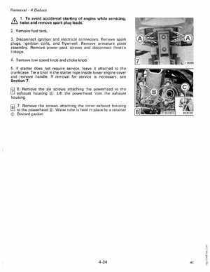 1990 Johnson Evinrude "ES" Colt/Junior thru 8 Service Manual, P/N 507870, Page 152