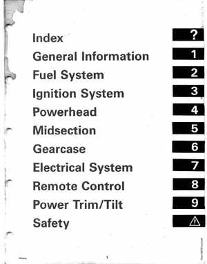 1991 Johnson Evinrude EI 60 Loop V Models 150, 175 outboards Service Manual, Page 3