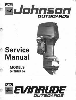 1991 Johnson/Evinrude EI 60 thru 70 outboards Service Manual, Page 1