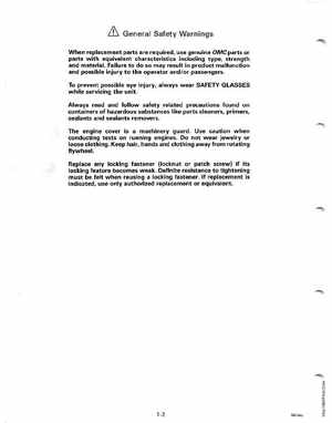 1991 Johnson/Evinrude EI 60 thru 70 outboards Service Manual, Page 8