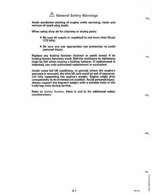 1991 Johnson/Evinrude EI 60 thru 70 outboards Service Manual, Page 196