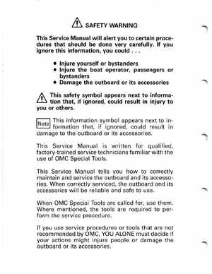 1991 Johnson/Evinrude EI Outboards 2.3 thru 8 Service Manual, Page 2