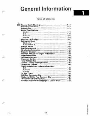 1991 Johnson/Evinrude EI Outboards 2.3 thru 8 Service Manual, Page 7