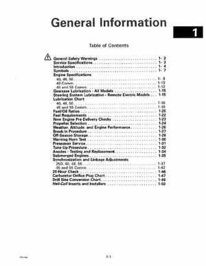 1992 Johnson Evinrude "EN" 40 thru 55 Service Manual, P/N 508143, Page 7