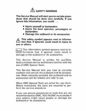 1992 Johnson Evinrude "EN" 60 thru 70 Service Manual, P/N 508144, Page 2