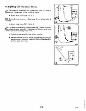 1993 Johnson Evinrude "ET" 2 thru 8 Service Manual, P/N 508281, Page 262