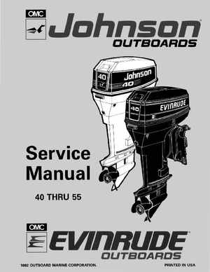 1993 Johnson Evinrude "ET" 40 thru 55 Service Manual, P/N 508283, Page 1