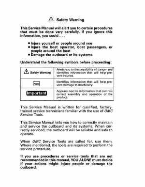1993 Johnson Evinrude "ET" 40 thru 55 Service Manual, P/N 508283, Page 2
