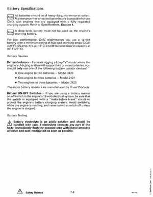 1993 Johnson Evinrude "ET" 60 degrees LV Service Manual, P/N 508286, Page 227
