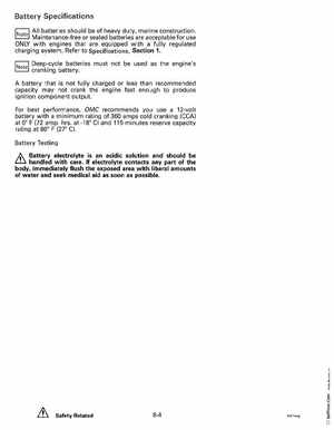 1993 Johnson Evinrude "ET" 60 thru 70 Service Manual, P/N 508284, Page 227