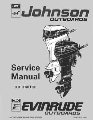 1993 Johnson Evinrude "ET" 9.9 thru 30 Service Manual, P/N 508282, Page 1