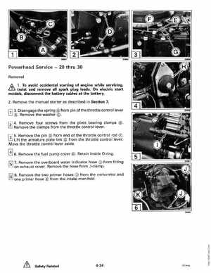 1993 Johnson Evinrude "ET" 9.9 thru 30 Service Manual, P/N 508282, Page 170