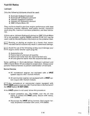1993 Johnson Evinrude "ET" 90 degrees CV Service Manual, P/N 508285, Page 20