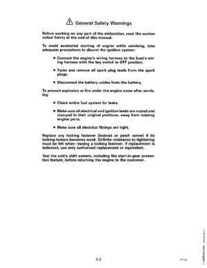 1993 Johnson Evinrude "ET" 90 degrees CV Service Manual, P/N 508285, Page 162