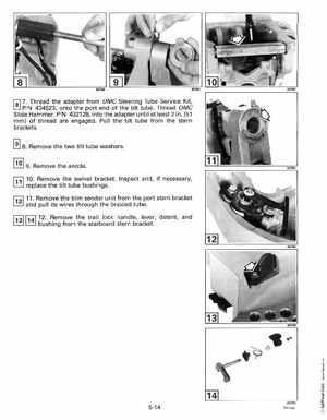 1993 Johnson Evinrude "ET" 90 degrees CV Service Manual, P/N 508285, Page 174