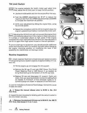 1993 Johnson Evinrude "ET" 90 degrees CV Service Manual, P/N 508285, Page 281