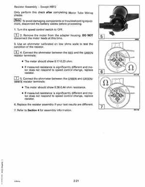 1993 Johnson Evinrude "ET" Electric Outboards Service Manual, P/N 508280, Page 47