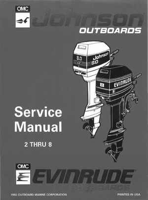 1994 Johnson/Evinrude "ER" 2 thru 8 outboards Service Manual, Page 1