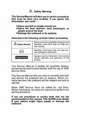 1994 Johnson/Evinrude "ER" 2 thru 8 outboards Service Manual, Page 2