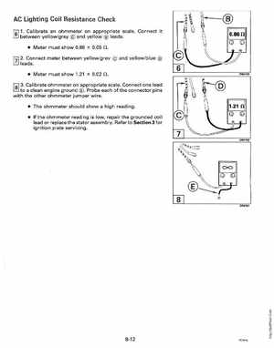 1994 Johnson/Evinrude "ER" 2 thru 8 outboards Service Manual, Page 257