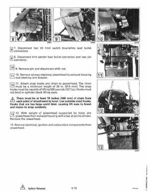 1994 Johnson Evinrude "ER" 60 LV 150, 150C, 175 Service Manual, P/N 500611, Page 135