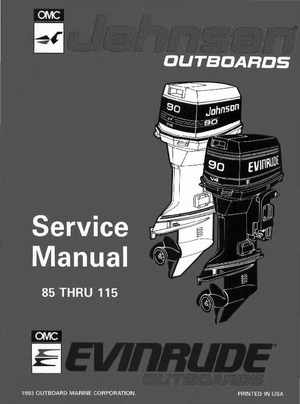 1994 Johnson/Evinrude "ER" CV 85 thru 115 outboards Service Manual, Page 1