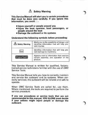 1994 Johnson/Evinrude "ER" CV 85 thru 115 outboards Service Manual, Page 2