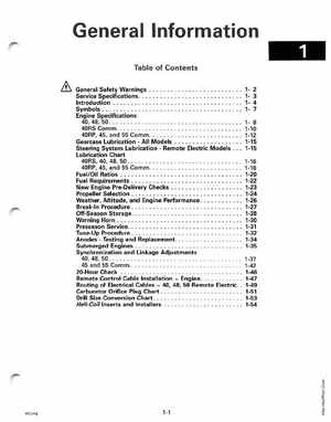 1994 Johnson/Evinrude Outboards 40 thru 55 Service Manual, Page 7
