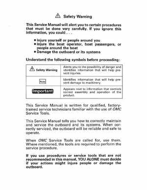 1995 Johnson Evinrude "EO" 9.9 thru 30, 2-Cylinder Service Manual, P/N 503146, Page 2
