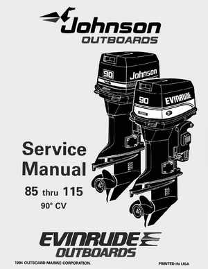 1995 Johnson Evinrude "EO" 90 CV 85 thru 115 Service Manual, P/N 503150, Page 1