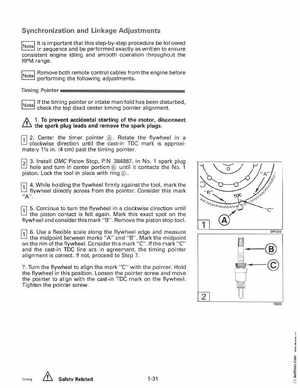 1995 Johnson Evinrude "EO" 90 CV 85 thru 115 Service Manual, P/N 503150, Page 37