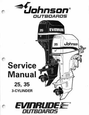 1995 Johnson/Evinrude Outboards 25, 35 3-Cylinder Service Manual, Page 1