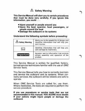 1995 Johnson/Evinrude Outboards 25, 35 3-Cylinder Service Manual, Page 2