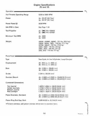 1995 Johnson/Evinrude Outboards 25, 35 3-Cylinder Service Manual, Page 14