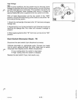 1995 Johnson/Evinrude Outboards 9.9, 15 four-stroke Service Manual, Page 191