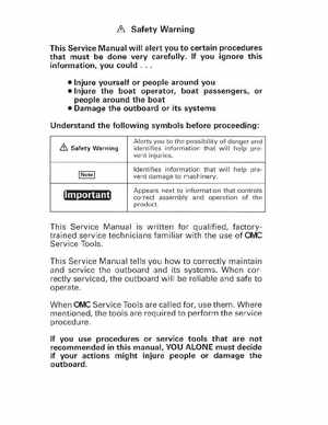 1996 Johnson Evinrude "ED" 9.9 thru 30 2-Cylinder Service Manual, P/N 507122, Page 2