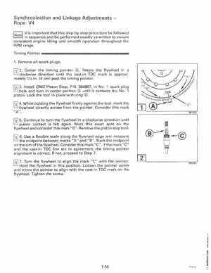 1996 Johnson Evinrude "ED" 90 LV 125C, 130, 200, 225, 250 Service Manual, P/N 507128, Page 62