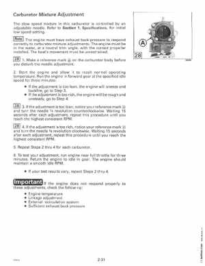 1996 Johnson Evinrude "ED" 90 LV 125C, 130, 200, 225, 250 Service Manual, P/N 507128, Page 107