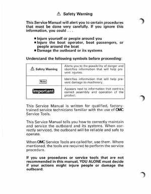 1996 Johnson/Evinrude Outboards 25, 35 3-Cylinder Service Manual, Page 2