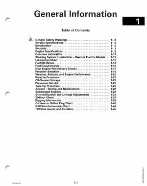 1996 Johnson/Evinrude Outboards 25, 35 3-Cylinder Service Manual, Page 7