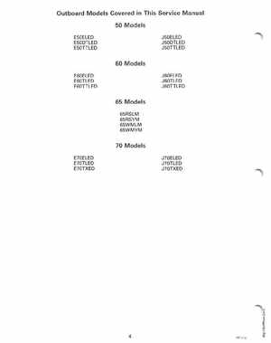 1996 Johnson/Evinrude Outboards 50 thru 70 3-Cylinder Service Manual, Page 6