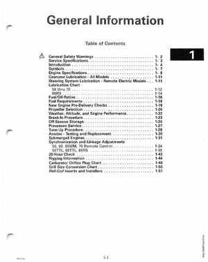 1996 Johnson/Evinrude Outboards 50 thru 70 3-Cylinder Service Manual, Page 7