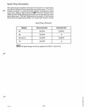 1996 Johnson/Evinrude Outboards 50 thru 70 3-Cylinder Service Manual, Page 106