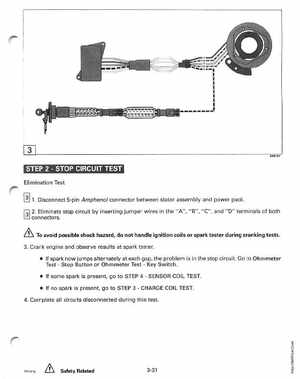 1996 Johnson/Evinrude Outboards 50 thru 70 3-Cylinder Service Manual, Page 130